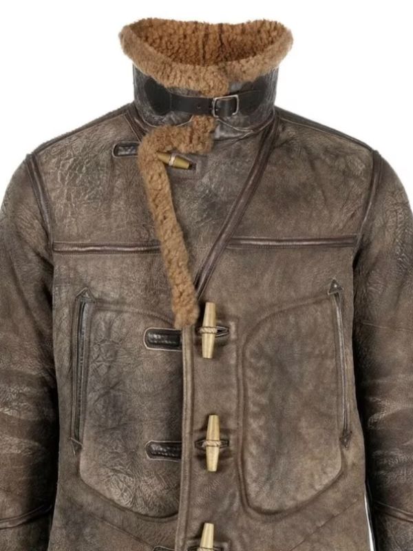 1920s Battle Military Aviator Vintage Distressed Shearling
