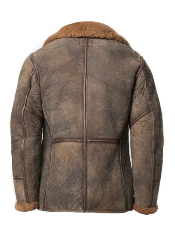 1920s Battle Military Aviator Vintage Distressed Shearling