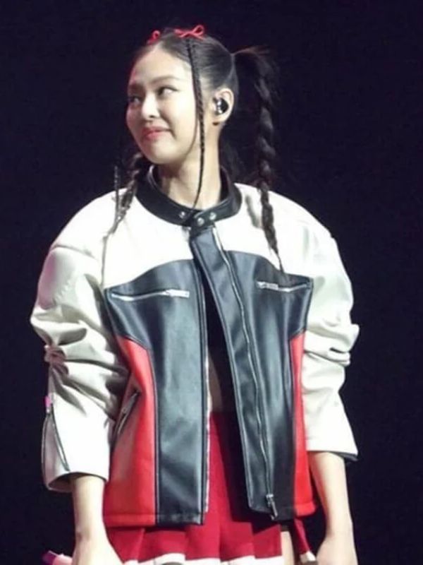 Blackpink Born Pink Jennie Kim Oversized Leather Jacket Street Outerwears