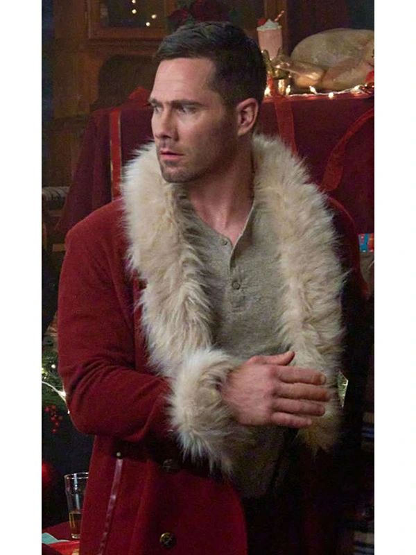 Catch Me If You Claus 2023 Luke Macfarlane Red Santa Coat