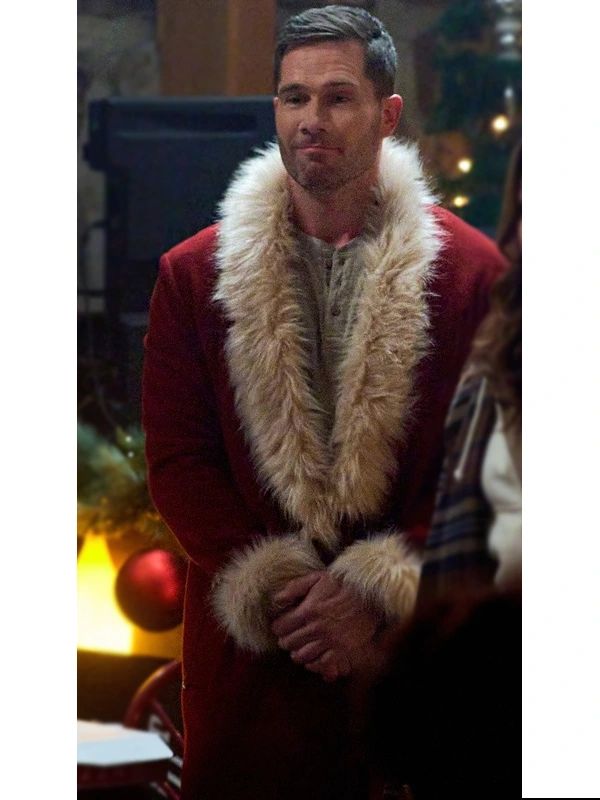 Catch Me If You Claus 2023 Luke Macfarlane Red Santa Coat
