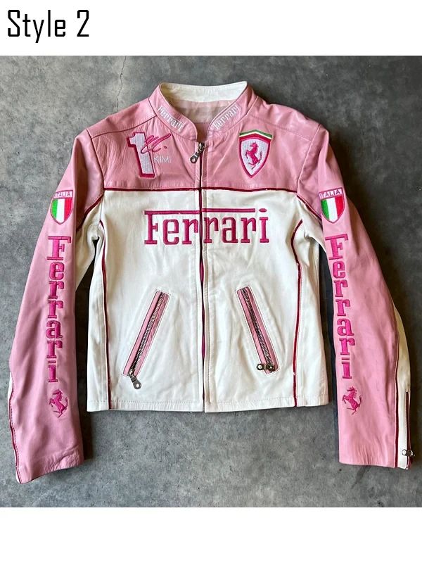 Leather jacket ferrari outlet