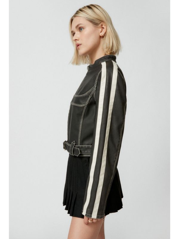Jordan leather motorcycle jacket on sale