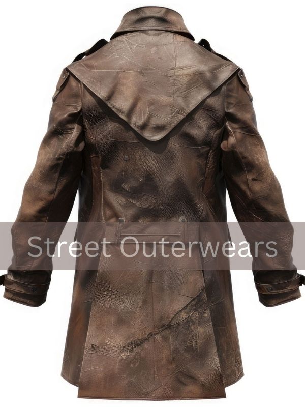 Mens Brown Duster Trench Coat