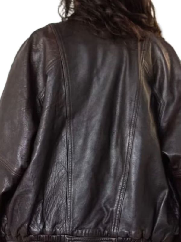 Womens Brown 90’s Oversized Y2K Leather Jacket Womens Brown 90’s Oversized Y2K Leather Jacket