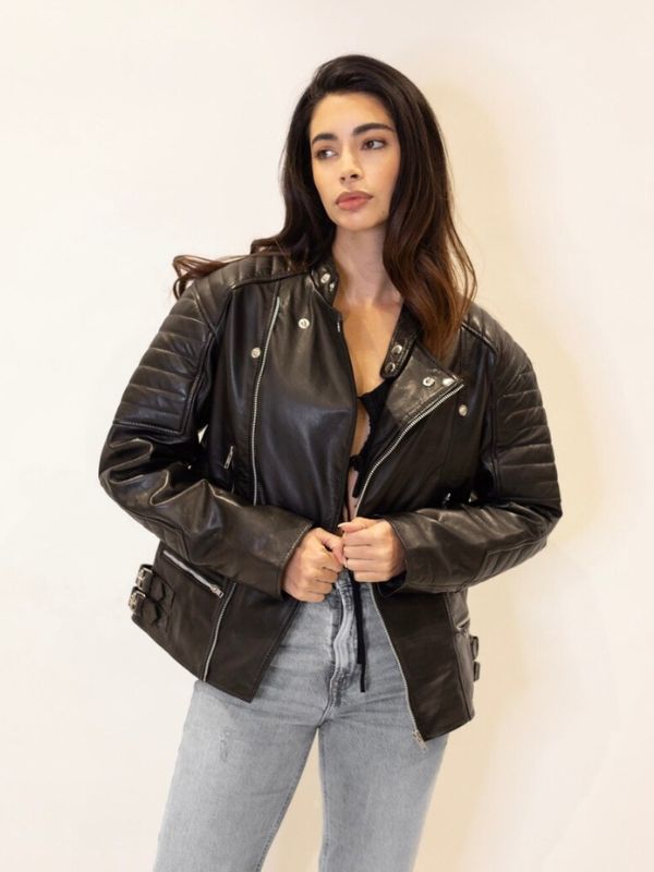Womens Biker Jackets Quality Biker Leather Jackets For Women s Street Outerwears